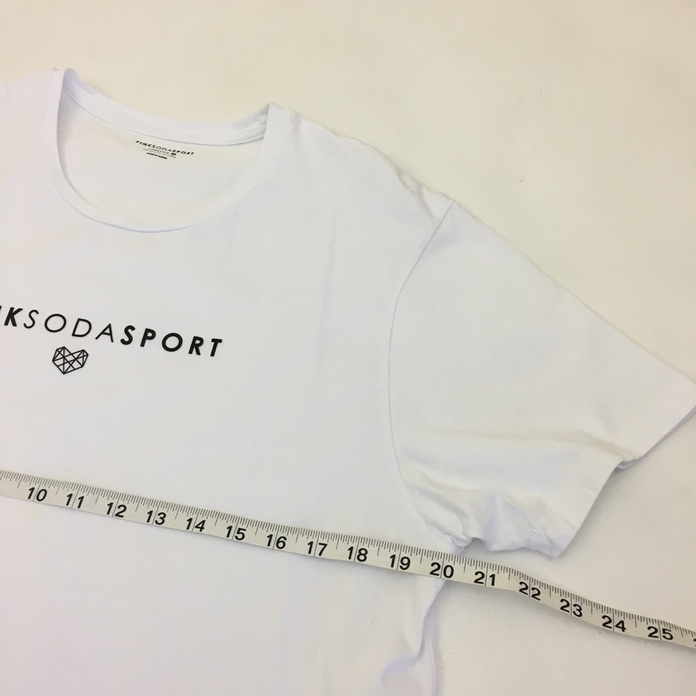 Pink Soda Sports White T-shirts Women's Size Large High Quality Thick Cotton - Picture 8 of 10
